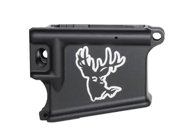 Laser Engraved Deer Head 3 80% AR-15 Anodized Lower Receiver