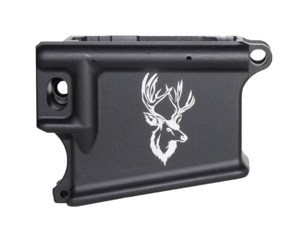Laser Engraved Deer Head 1 80% AR-15 Anodized Lower Receiver