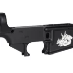 AR-15 Black Lower Receiver with Hog Head Laser Engraving