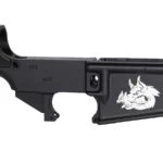 AR-15 Lower Receiver: 80% Laser Engraved Hog Head Art