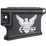 Custom Laser Engraved Navy Logo AR-15 Black Lower