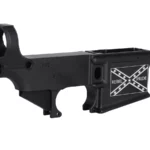 Laser Etched Confederate Flag Design on 80% AR-15 Black Lower – Rebel Pride Edition