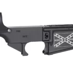 Rebel Pride Laser Engraved AR-15 Black Lower – Confederate Flag Heritage Art