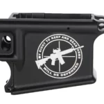 Patriotic Laser Engraving on AR-15 Black Lower Receiver