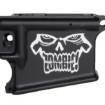 Laser Engraved Zombie Head 80% AR-15 Black Lower