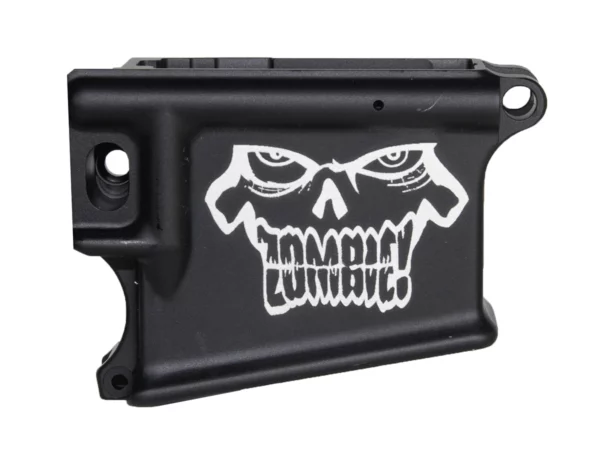 Laser Engraved ZOMBIE HEAD 80% AR-15 Anodized Lower Receiver