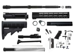 AR-15 Rifle Kit complete with 12″ M-Lok Handguard 1×8 NO Lower - Black