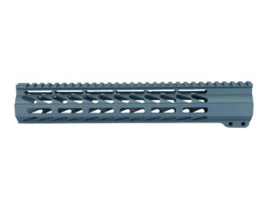 Blue Titanium MLOK handguard for AR-15, twelve-inch length, free float rail