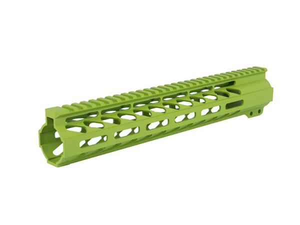 Zombie Green MLOK handguard for AR-15, twelve-inch length, free float rail