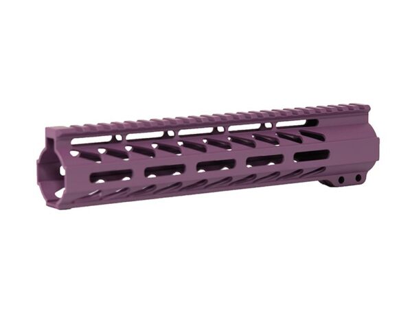 Purple MLOK handguard for AR-15, ten-inch length, free float rail