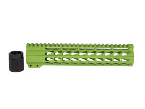 10″ AR-15 Free Float Slim Keymod Handguard in Zombie Green