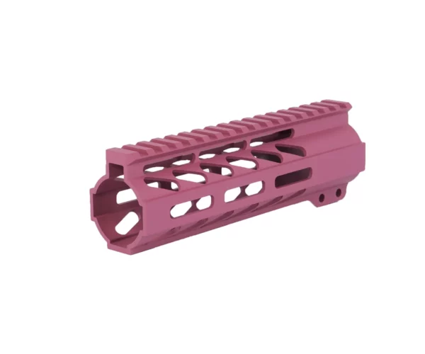 Sleek Design Meets Durability: 7-inch Pink AR-15 M-Lok Handguard