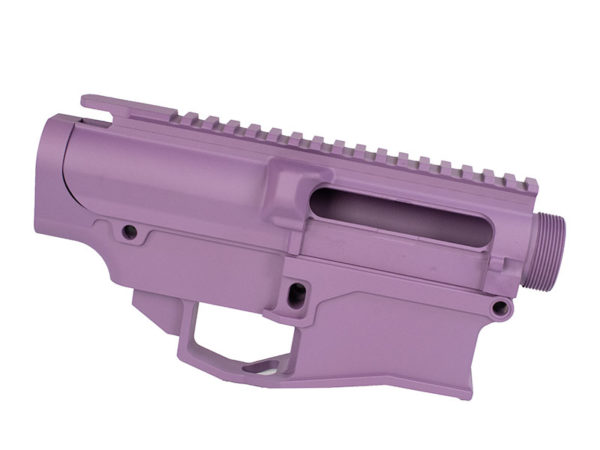 AR10 308 Cerakote 80% Lower and Complete Stripped Upper Set – Purple