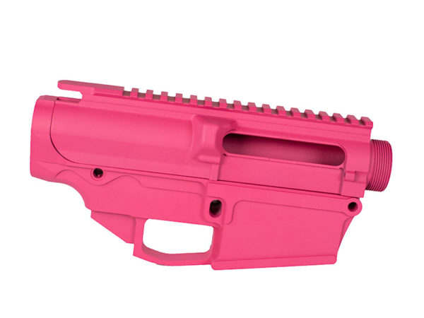 AR10 308 Cerakote 80% Lower and Complete Stripped Upper Set – Pink