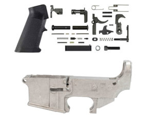 Shop 80% Raw AR-15 lower WITH Lower Parts Kit Online, USA