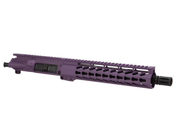 10.5″ AR-15 Purple Pistol Upper Slim 10" Keymod Rail