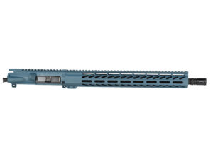 16″ Titanium Blue .300 Blackout Upper, 15″ Free Float M-lok Rail