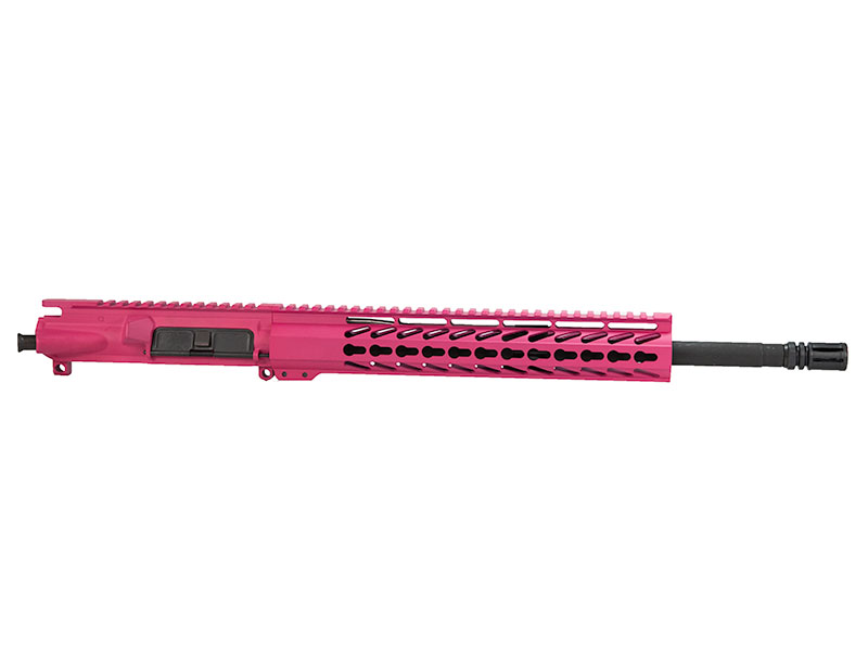 16" Pink AR-15 Upper 12" Free Float Keymod No BCG or Charging Handle