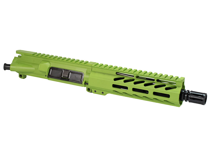 AR-15 Pistol Upper 7.5 Matching Slim 7 M Lok Handguard Zombie Green