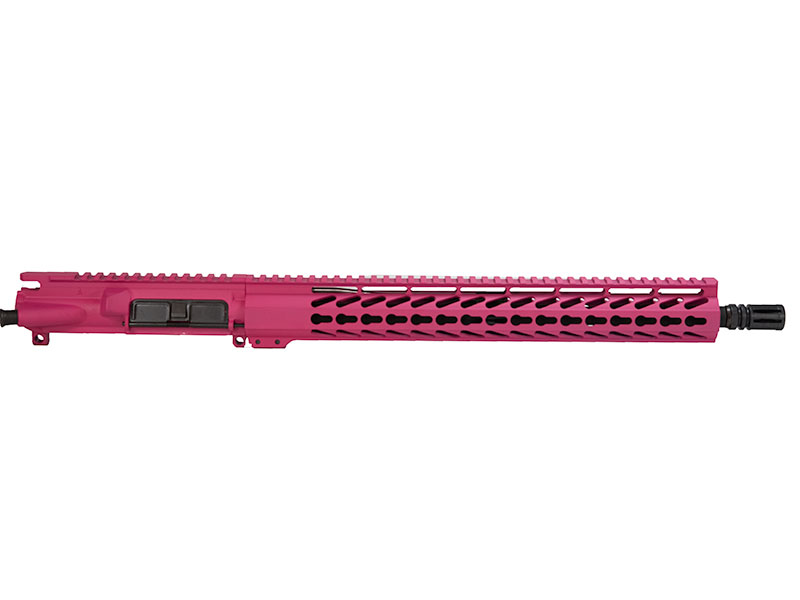Cerakote AR-15 Pink Rifle Upper With Slim 15 Keymod Handguard