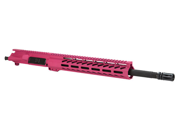 AR15 Pink Rfile upper 12 Matching M Lok Handguard rail