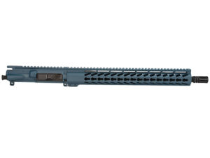 16″ Titanium Blue AR-15 Upper, 15″ Free Float Keymod Handguard