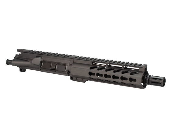 Tungsten Grey AR 15 Pistol upper 7 Keymod Handguard