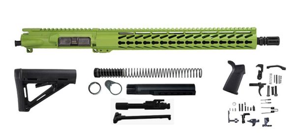 Shop Zombie Green 16″ Rifle Kit 5.56 with 15″ Keymod, USA