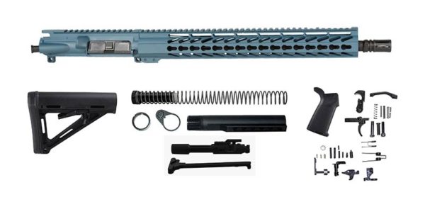 Blue Titanium 16″ Rifle Kit .300 Blackout with 15″ Keymod, USA
