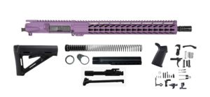 16" Purple 300 Blackout Rifle Kit no lower