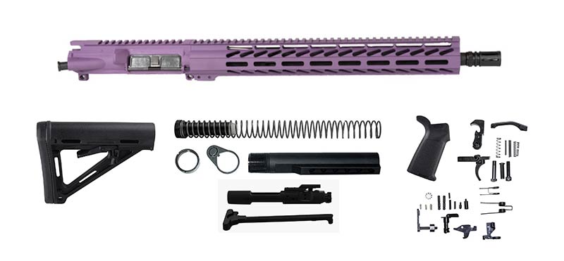 16" Purple 300 blackout Rifle Kit no lower