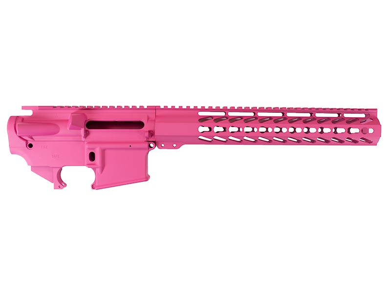 pink keymod set with rail, lower, and upper
