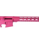 12" Pink m-lok rail builder set with lower and upper