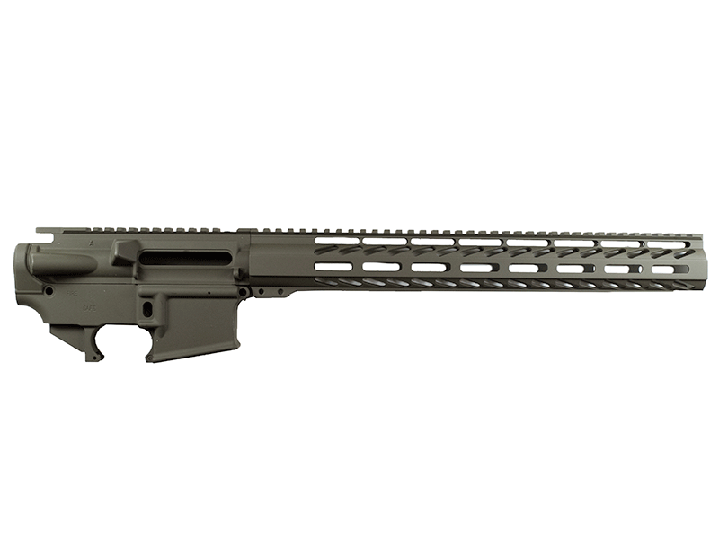 olive drab od green 15" m-lok build set with AR-15 lower , and mil-spec upper