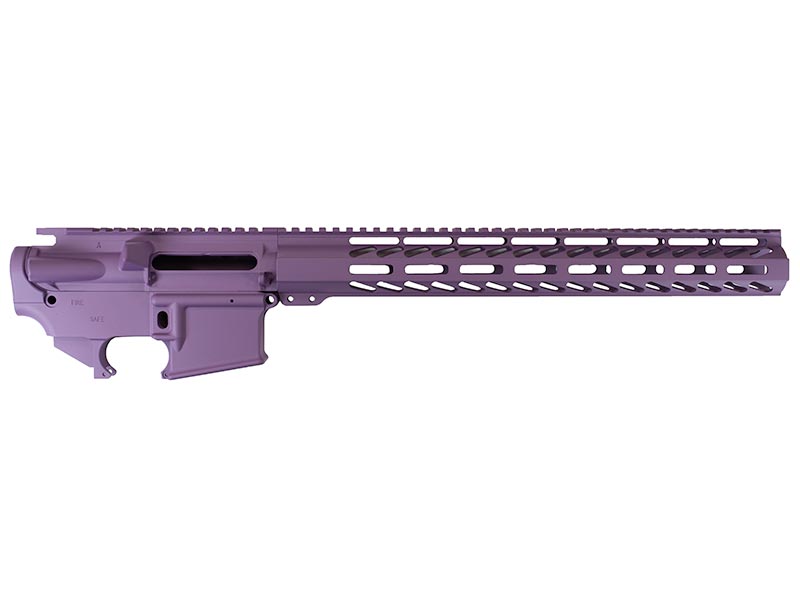 purple 15" m-lok build set with AR-15 lower , and mil-spec upper