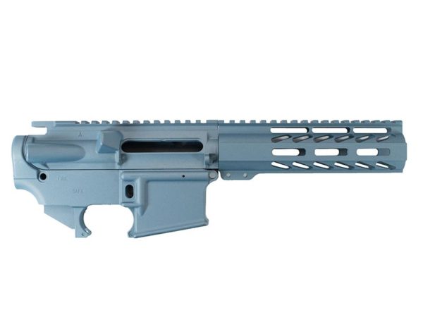 Shop AR-15 Builder Set with 7″ M-LOK Rail – Blue Titanium, USA