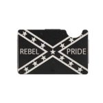 Engraved Rebel Pride RFID Money Clip Wallet