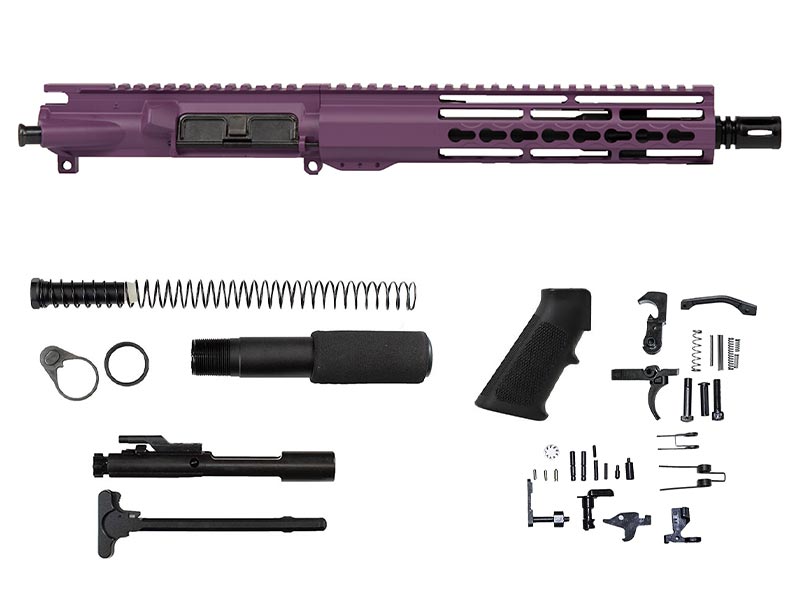 ar15 psistol purple 10 inch kit key