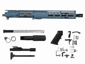 ar15 titanium blue pistol kit ten inch no lower