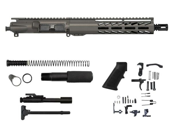 10.5″ AR-15 Tungsten Grey Pistol Kit with 10″ House M-lok, USA