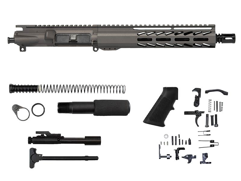 10.5-inch AR-15 Tungsten Grey Pistol Kit with 10-inch M-lok Handguard