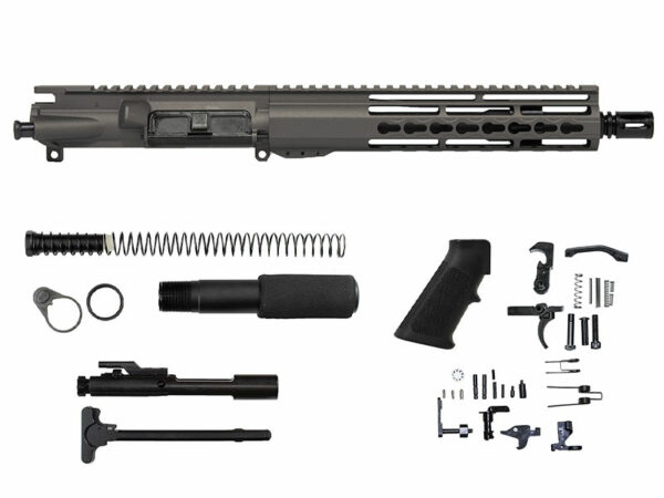 10.5″ AR-15 Tungsten Grey Pistol Kit 10″ Riveted Keymod, USA