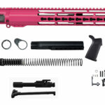 Ar15 16″ Pink 12″ Riveted Keymod Rife Kit no lower