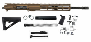 Burnt Bronze 16″ AR15 Rifle Kit 5.56 with 12″ Window M-lok, USA