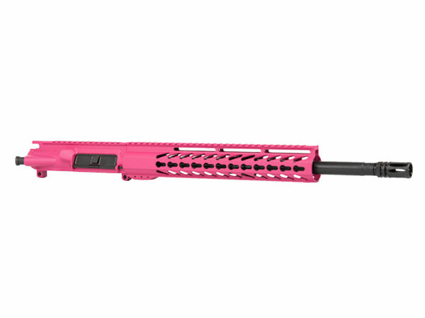 Pink-Cerakoted 16-inch 5.56 AR-15 Rifle by Daytona with 12-inch House Keymod Rail.