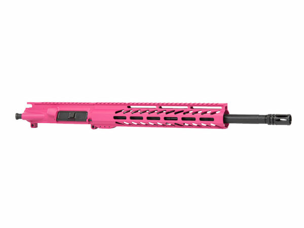 Luxurious Pink 16" AR15 Rifle Kit featuring a 12-inch House Made M-lok by Daytona.