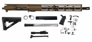Shop Burnt Bronze 16″ Rifle Kit 5.56 with 15″ Window M-lok, USA