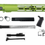 ar15 rifle green kit window 15 mlok rail no lower