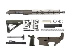 OD Green 16″ Rifle Kit 5.56 15″ Slim Riveted Keymod with Lower