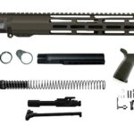 AR15 OD Green Rifle kit 15″ Window cut M-Lok